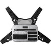 Fitdom Tactical Inspired Sports Utility Chest Pack. Chest Bag For Men With Built-In Phone Holder. This EDC Rig Pouch Vest is Perfect For Workouts, Cycling & Hiking - White