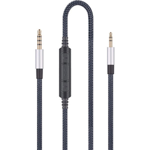 3.5mm to 2.5mm Male Audio Replacement Cable Compatible with Bose oe2, oe2i, AE2, QC35 Headphones, Remote Volume Control & in-Line Mic Cord Compatible with Samsung Galaxy Huawei Android