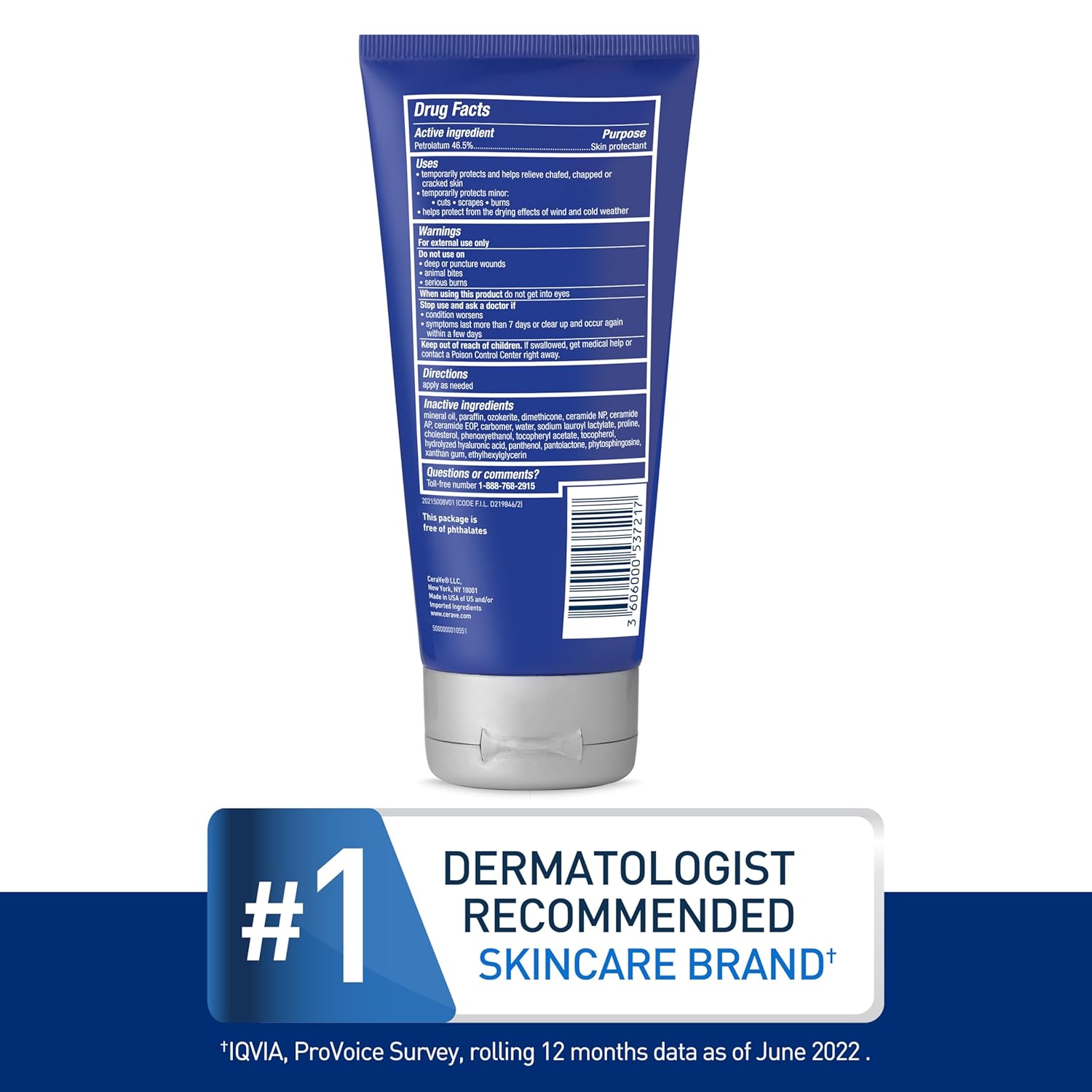 Buy now CeraVe Healing Ointment, Hydrating Skin Protectant With Petrolatum, Hyaluronic Acid & Ceramides, Face & Body Skin Barrier Repair For Cracked, Chafed, Dry Skin, Fragrance Free & Lanolin Free, 5 Oz at indiglob india
