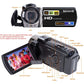 Video Camera Camcorder Digital Camera Recorder Full HD 1080P 15FPS 24MP 3.0 Inch 270 Degree Rotation LCD 16X Zoom Camcorder with 2 Batteries(604s)