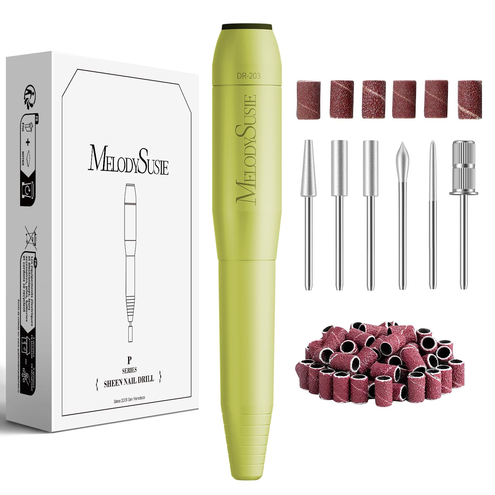 Buy now MelodySusie Pen-Shaped Portable USB Nail Drill, PC120I 20000RPM Electric Nail File with Compact Design for All Nail Care, Manicure Polishing, Shaping & Gel Removal at Home for Beginners Macaron Green at indiglob india