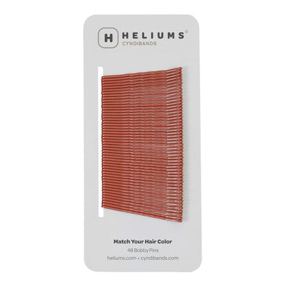 Heliums Bobby Pins - Auburn Red - 2 Inch Wavy Hair Pins, Color Matched for Redheads, 48 Count