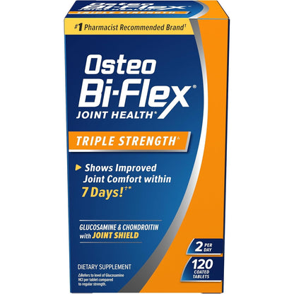 Osteo Bi-Flex Triple Strength(5), Glucosamine Chondroitin with Vitamin C Joint Health Supplement, Coated Tablets, 120 Count