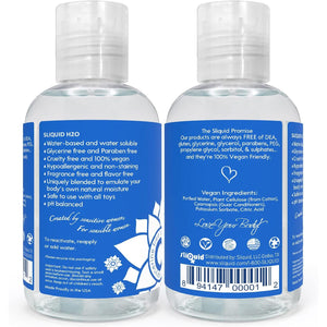 Sliquid H2O Water Based Lube Lubricant for Sex, Glycerin Free Personal Lubricant (4.2 Oz) Clear, Unscented