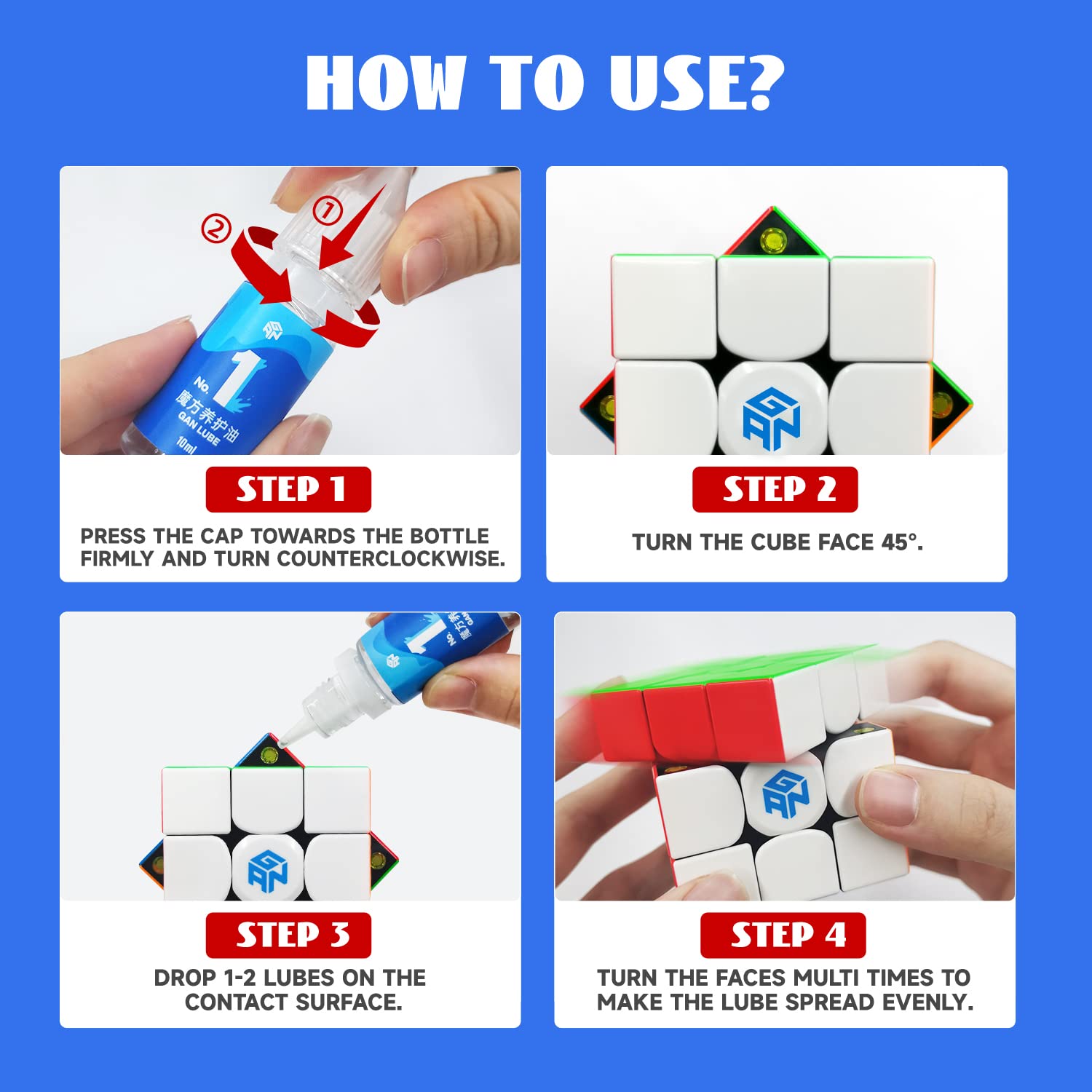Buy now GAN Speed Cube Lube 10ml & Storage Bag at indiglob india