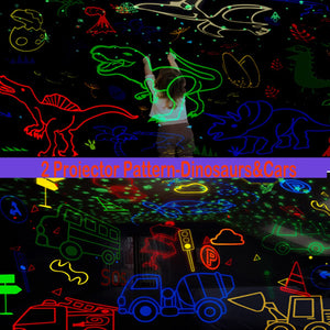 HONGID Night Light for Kids,Dinosaur Night Light Projector for Kids Toddler Boys,2 in 1 Toys for 3-8 Year Old Boys,Chirstmas Xmax Birthday Gifts for Children,Baby Toys Stocking Stuffer-Light Black