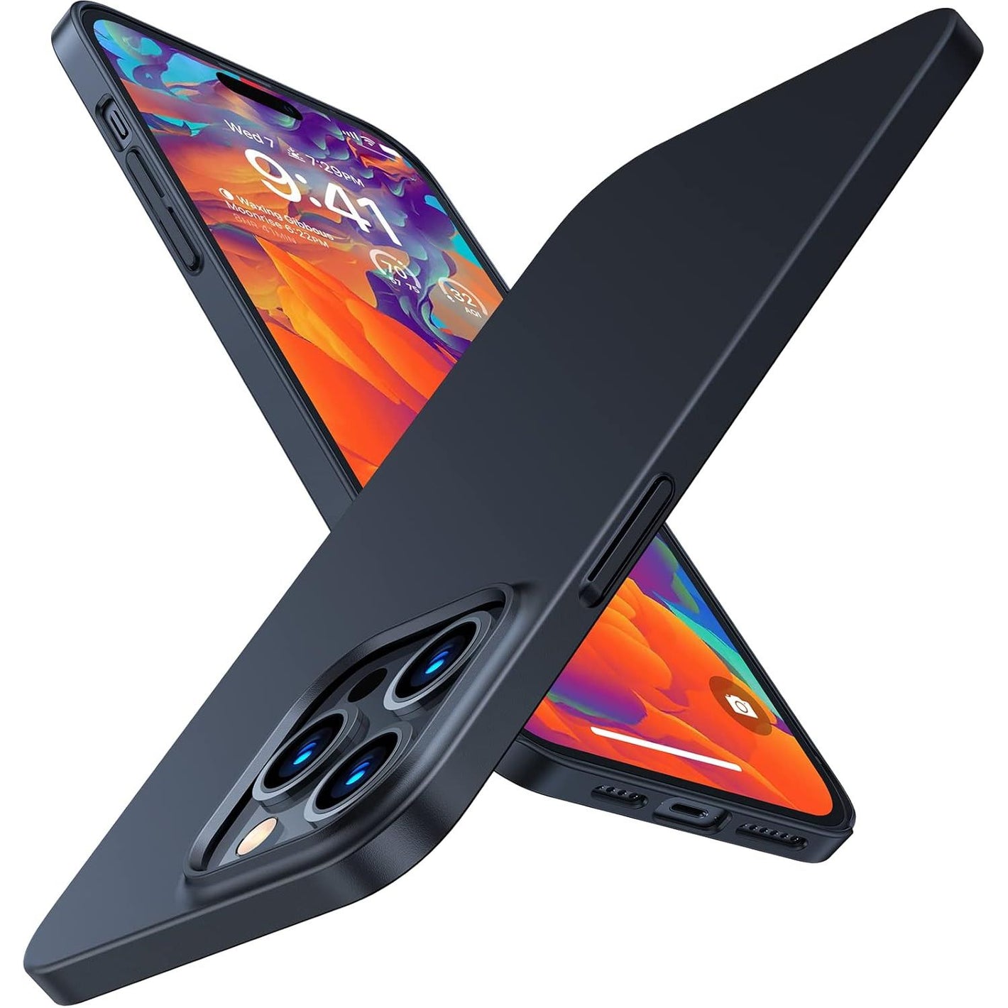 TORRAS Slim Fit Designed for iPhone 14 Pro Max Case 6.7 inch, Ultra-Thin 14 Pro Max Case 2022, Lightweight Hard PC Cover Phone Cases, Black, OriginFit