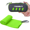 4Monster Camping Towel Super Absorbent-Quick Dry Microfiber Towel Ultra Compact & Soft-Travel Towel Lightweight for Backpacking,Hiking,Gym,Beach,Swimming,Yoga - Green