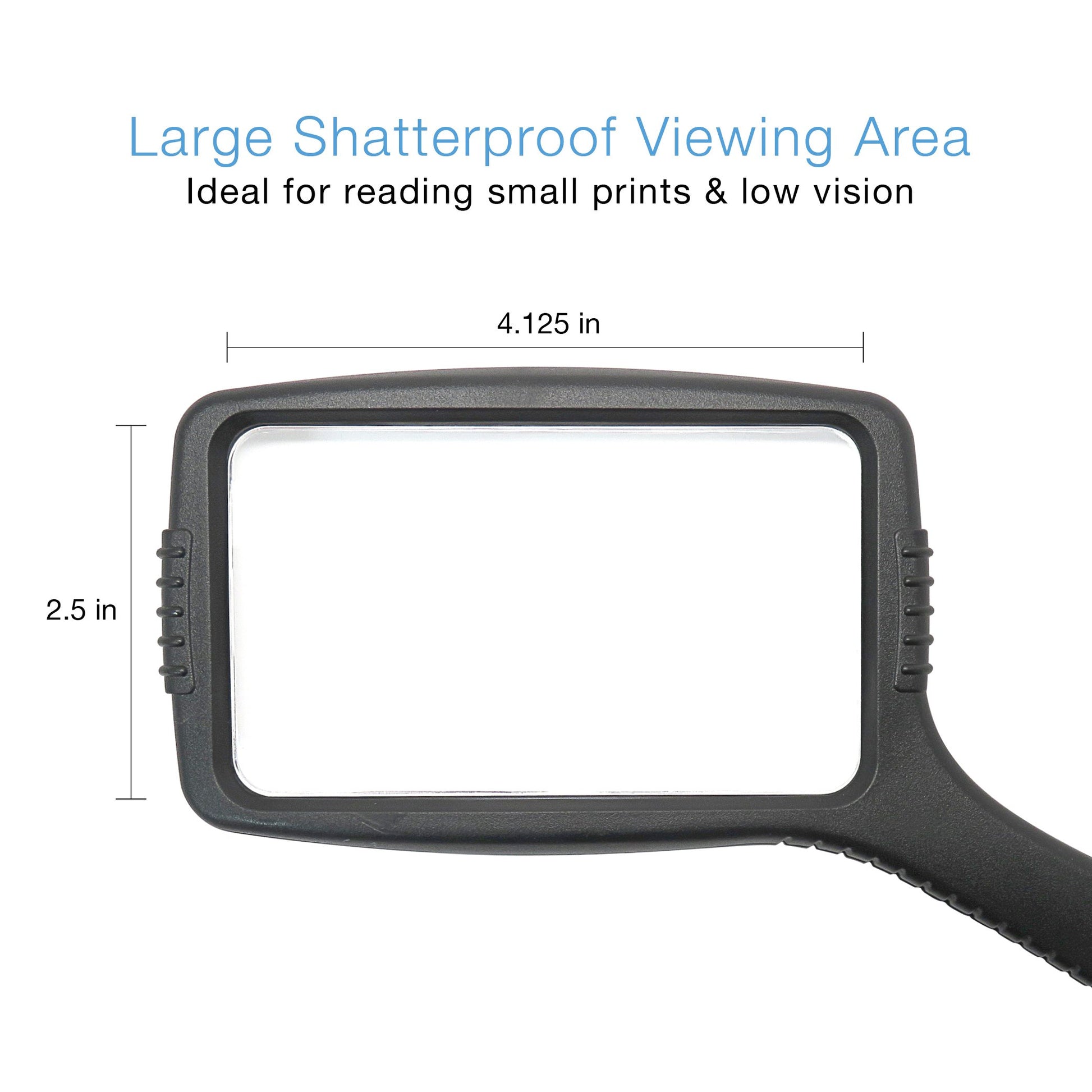 Buy now MagniPros Jumbo Size Magnifying Glass Wide Horizontal Lens(3X Magnification)- Shockproof Housing & Scratch Resistant Design W/Large Viewing Area Ideal for Reading Small Prints & Low Vision at indiglob india