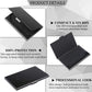 Slim Business Card Case for Men & Women, Pocket Metal Case, Professional Stainless Steel Business Card Holders, Purse Name Card Holder, Buckle Style Shut, Black
