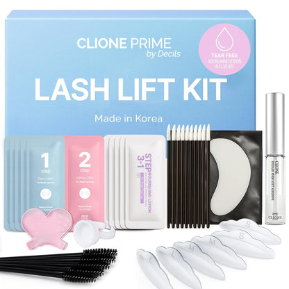 Korean Lash Lift Kit - 5 Sets Eyelash Curling Perm with Upgraded Glue, Easy for Beginner & Professional, Semi Permanent Perming Wave Suitable For Salon, Blue