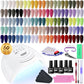 Buy now JODSONE 36 PCS Gel Nail Polish Set-32 Colors Gel Polish Kit Base Coat Glossy Matte and Glitter Top Coat Nail Polish Set Green Blue Red Pink Collection Gifts for Women 60KIT 06 at indiglob india