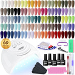 Buy now JODSONE 36 PCS Gel Nail Polish Set-32 Colors Gel Polish Kit Base Coat Glossy Matte and Glitter Top Coat Nail Polish Set Green Blue Red Pink Collection Gifts for Women 60KIT 06 at indiglob india
