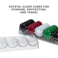 Brybelly 10 Clear Acrylic Poker Chip Trays | for Standard Size Chips & Clay Chips | 10 Total Trays, Each Holds 100 Chips