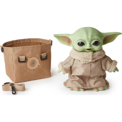 Mattel Star Wars Grogu Plush 10-inch Toy, Character Figure with Soft Body, Sounds & Carrier, Inspired by Star Wars The Mandalorian