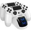 PS4 Controller Charger Dock Station, OIVO 1.8Hrs PS4 Controller Charging Dock, Charging Station Replacement for PlayStation 4 Dualshock 4 Charger - White