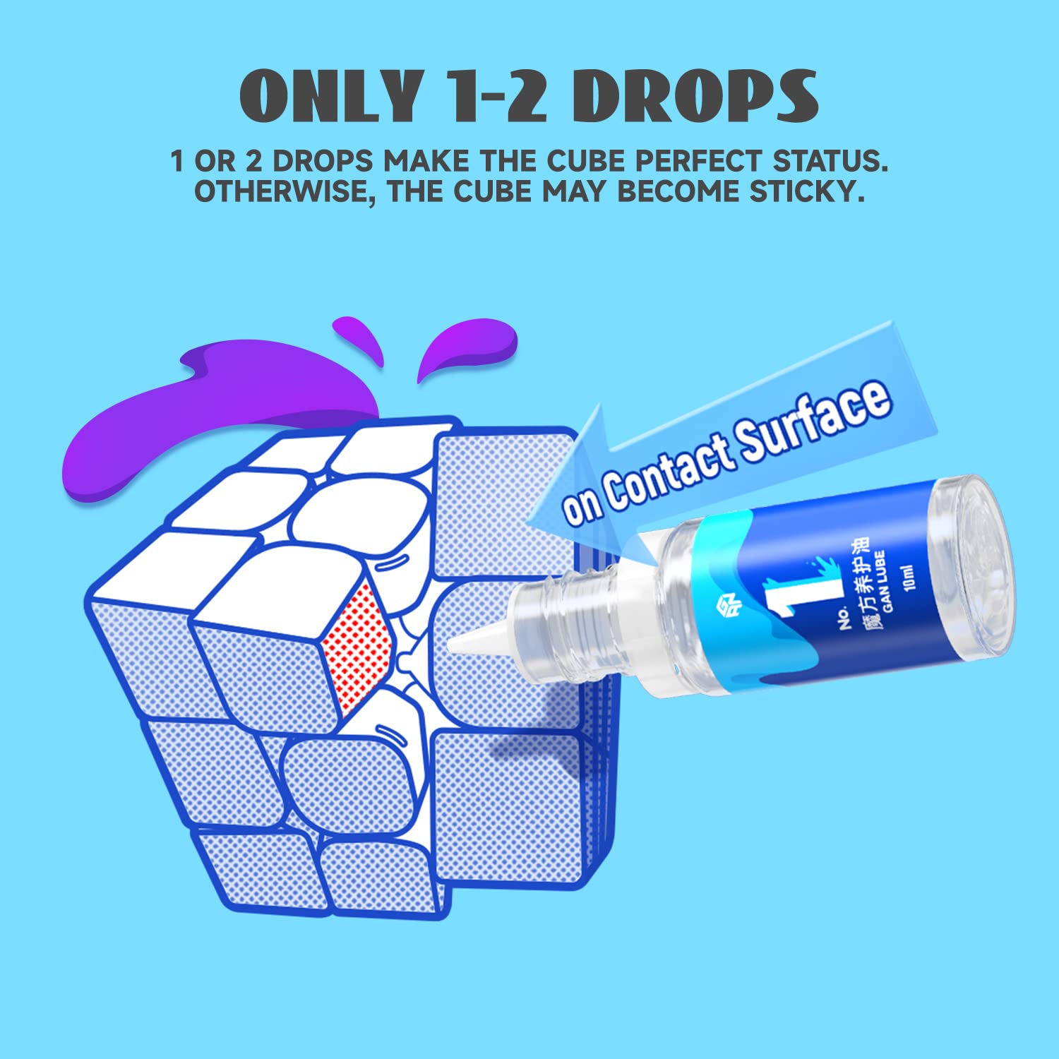 Buy now GAN Speed Cube Lube 10ml & Storage Bag at indiglob india