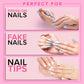 Super Strong Nail Glue for Press On Nails, Nail Tips & Acrylic Fake Nails (8ml) NYK1 NailBond Brush On Glue for Press Ons, Tips & Acrylics - Long Lasting, Maximum Strength, Mess-Free Application