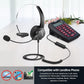 AGPTEK® Hands-Free Call Center Noise Cancelling Corded Monaural Headset Headphone for Desk Telephone with 4-Pin RJ9 Crystal Head