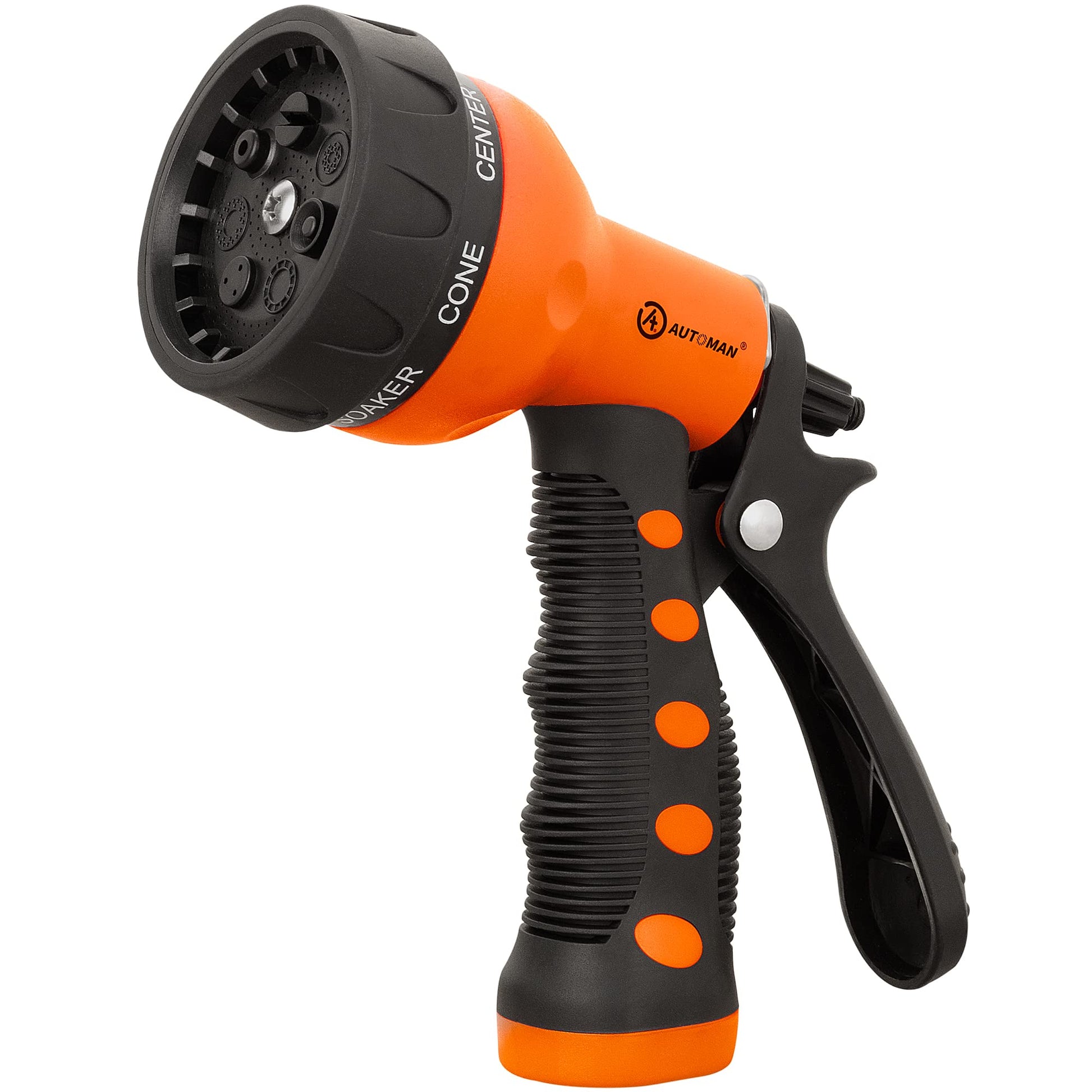 Buy now AUTOMAN-Garden-Hose-Nozzle, ABS Water Spray Nozzle with 7 Adjustable Watering Patterns, Slip Resistant for Watering Plants, Lawn& Garden, Washing Cars, Cleaning, Showering Pets & Outdoor Fun. at indiglob india