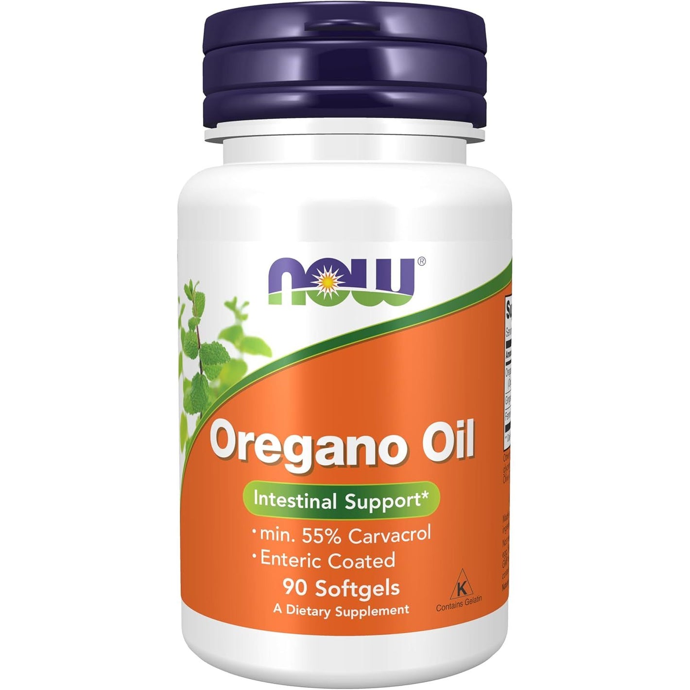 NOW Foods Supplements, Oregano Oil with Ginger and Fennel Oil, Enteric Coated, 90 Softgels
