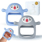 Buy now Smily Mia Baby Teething Toys for 0-6Months, Teethers for Babies 3-6Months | Penguin Teether | Hand Teether |Teething Mittens for Teething Relief, Baby Pacifier |New Born Essentials, Light Blue at indiglob india