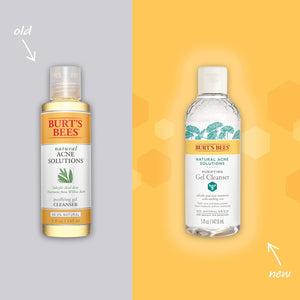 Burt's Bees Natural Acne Solutions Purifying Gel Cleanser, Salicylic Acid Acne Treatment with Soothing Cica, 98% Natural Origin, 5 Fluid Ounces (Package May Vary)