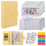 Buy now NICOOTHBudget Binder Cash Envelopes A6 Money Saving Binder with Zipper envelopes (Purple) Yellow at indiglob india