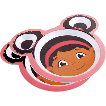 2 Daniel Tiger Mealtime Feeding Plates - Cute Compartment Dishes with Deep Sides for Kids - Divided Sections for Healthy Eating Habits, Melamine, BPA Free, Dishwasher Safe, Break Resistant