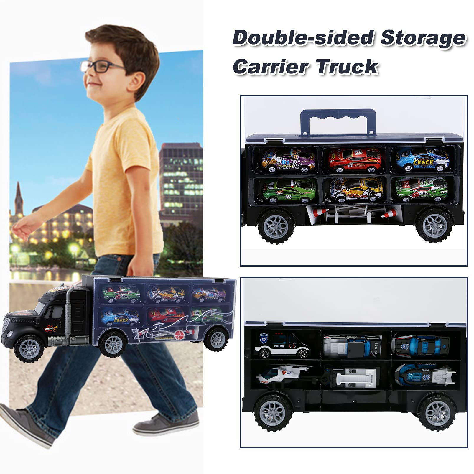 Buy now Toddler Toys for 3-4 Year Old Boys,Large Transport Cars Carrier Set Truck Toys with 12 Die cast Vehicles Truck Toys Cars,Ideal Christmas Easter Gifts Toys for Kids Age 3-7 at indiglob india