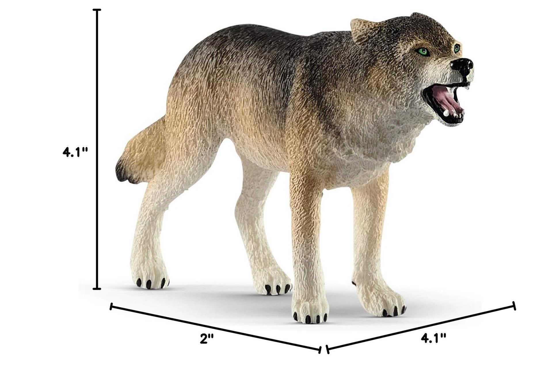 Buy now Schleich Wild Life Realistic Prowling Gray Wolf Figurine - Durable North American Forest Animal Figure for Kids, Perfect Toy for Fun and Imaginative Adventures, Gift for Boys and Girls Ages 3+ at indiglob india