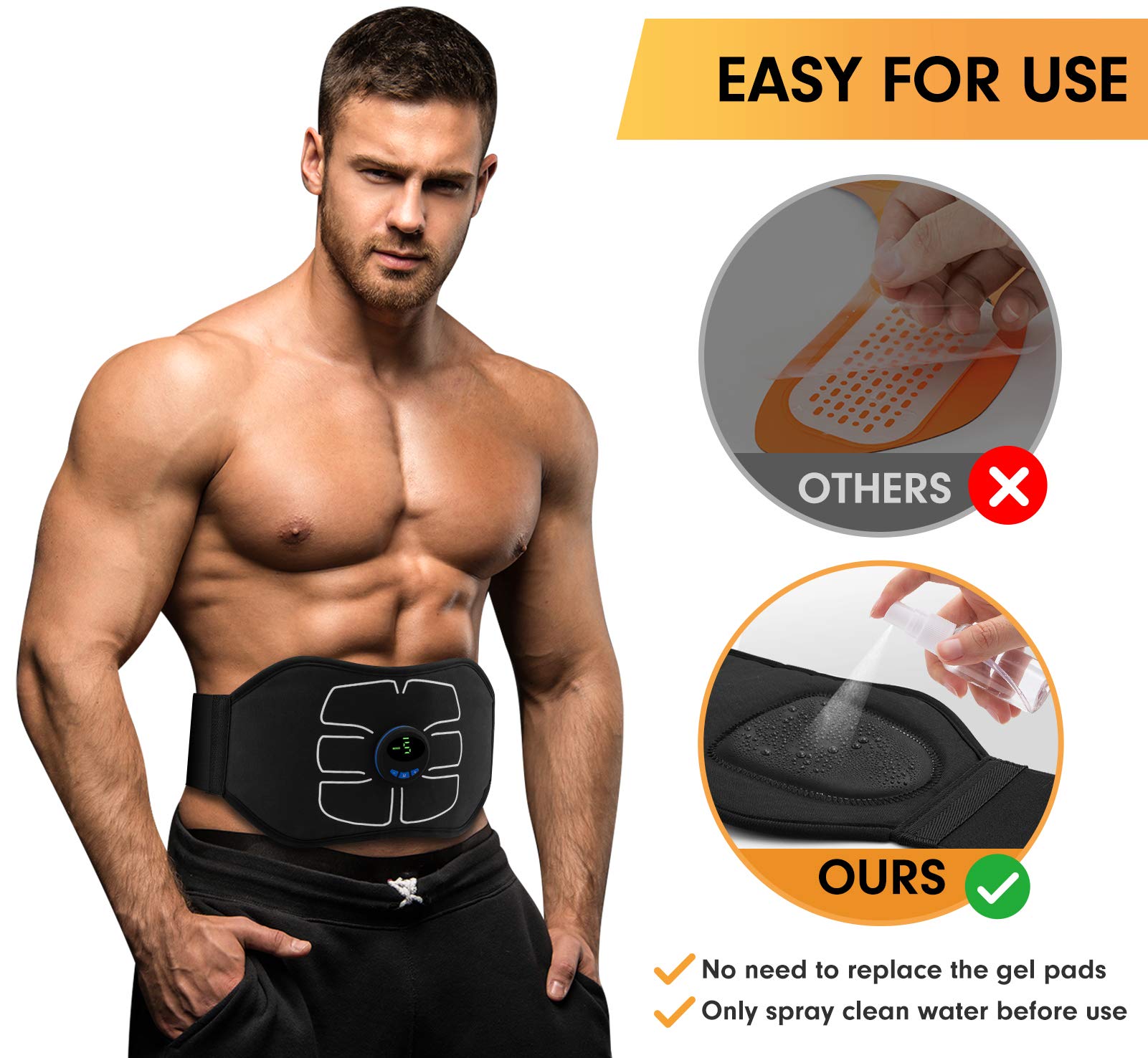 Buy now MarCoolTrip MZ ABS Stimulator,Ab Machine,Abdominal Toning Belt Workout Portable Ab Stimulator Home Office Fitness Workout Equipment for Abdomen Black at indiglob india