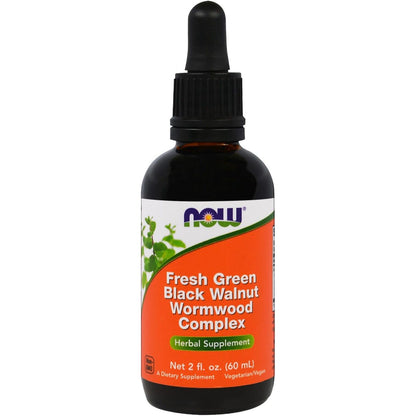 Buy now NOW Foods 2 Pack Fresh Green Black Walnut Wormwood Complex, 2 fl oz (60 ml) at indiglob india