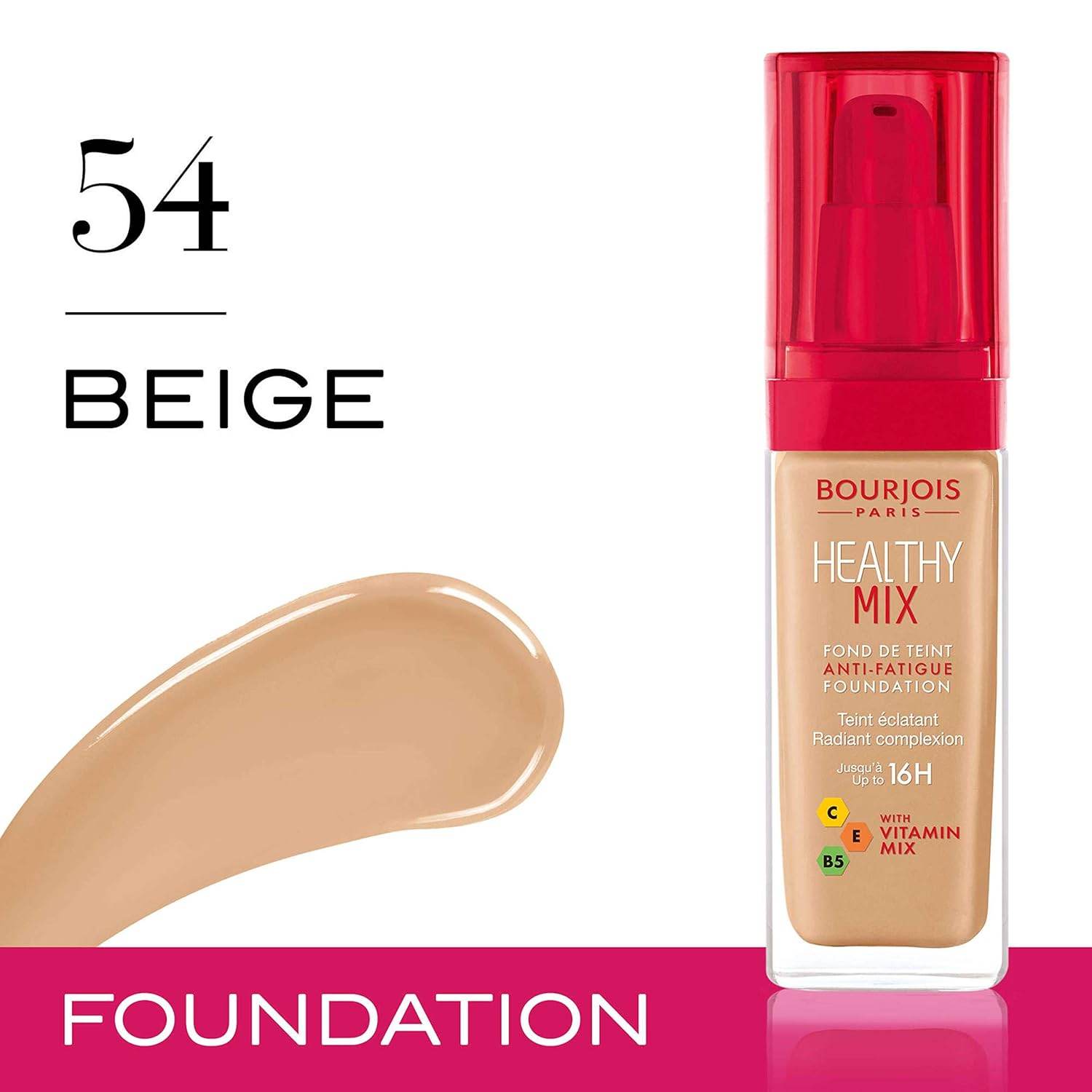 Bourjois Healthy Mix Foundation for Women, 54 Beige, 1 Ounce - My Store