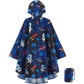 WAWSAM Lightweight Kids Rain Poncho Reusable Toddler Raincoat Waterproof Rain Jacket