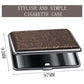 Cigarette Case,Cigarette Box for Women and Men Stylish Leather Surface Metal Box Cigarette Holder Case for 20 Pcs 90mm King Size Cigarettes (Golden
