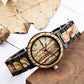 BEWELL Wood Watches for Men Week & Date Quartz Mens Wooden Watch