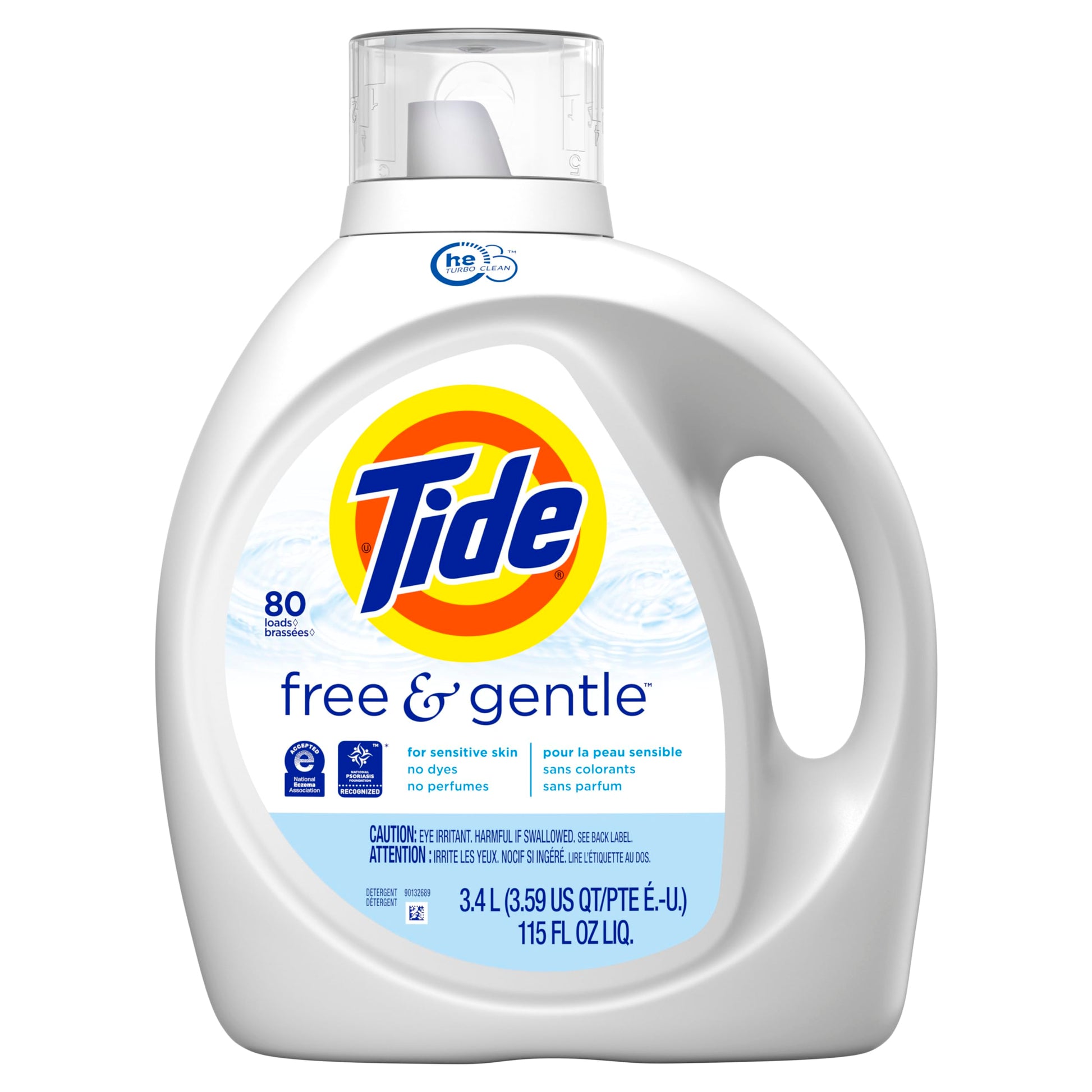 Buy now Tide Free & Gentle Liquid Laundry Detergent, Unscented, 1.47 L (32 Loads) at indiglob india