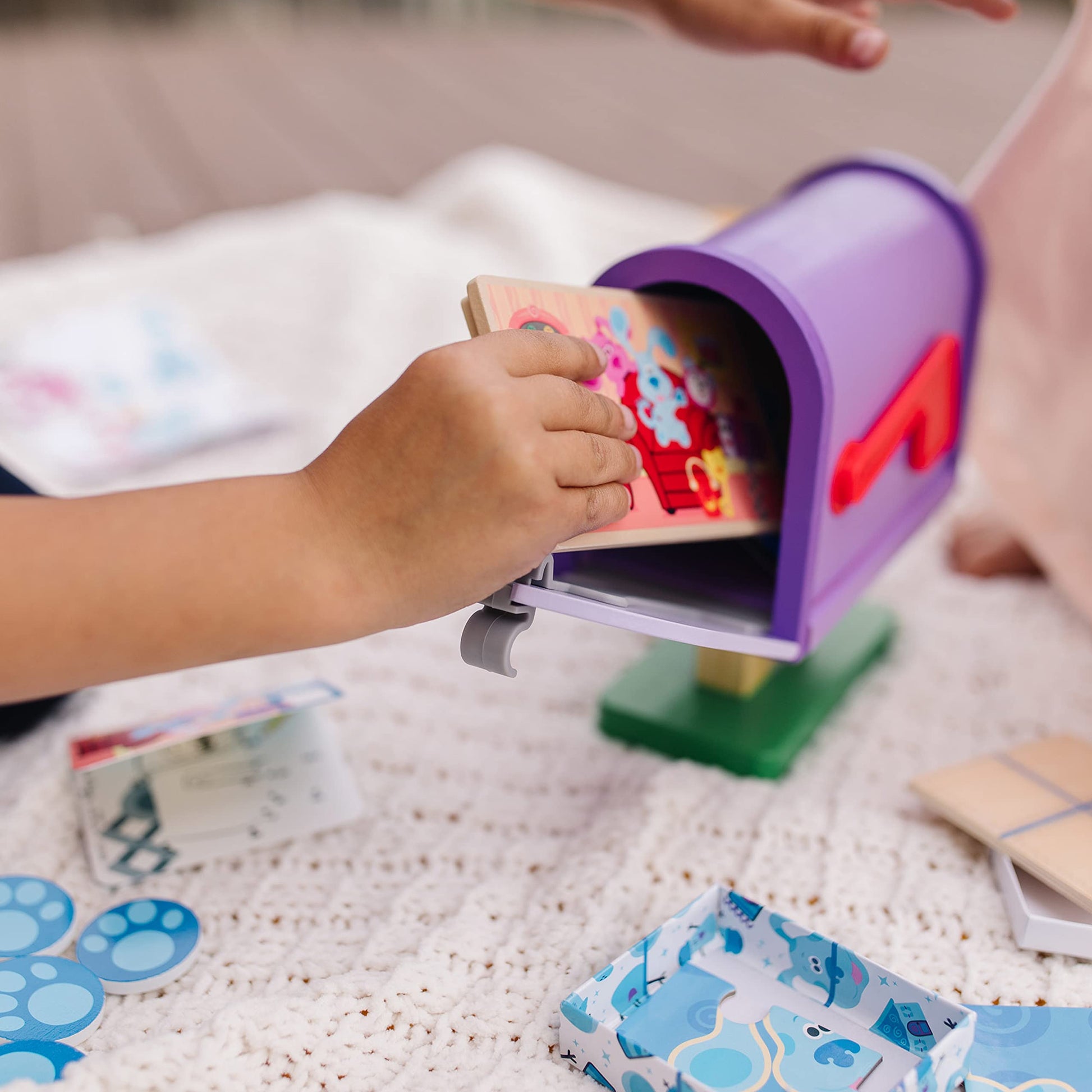 Buy now Melissa & Doug Blue's Clues & You! Wooden Mailbox Play Set (27 Pieces) at indiglob india