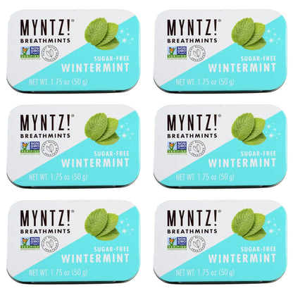 Buy now Dentist Recommended MYNTZ! Brand Mints - Wintermynt Blast Flavor 6 tins x 1.75 ounces per tin at indiglob india