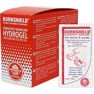 Burnshield First Aid Burn Relief Hydrogel Sachets, 25 Count