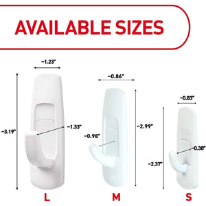 Command 5 lb Large Utility Hooks, 7 Wall Hooks and 12 Command Strips, Damage-Free Hanging with Adhesive Strips, No Tools for Hanging, Organization and Storage