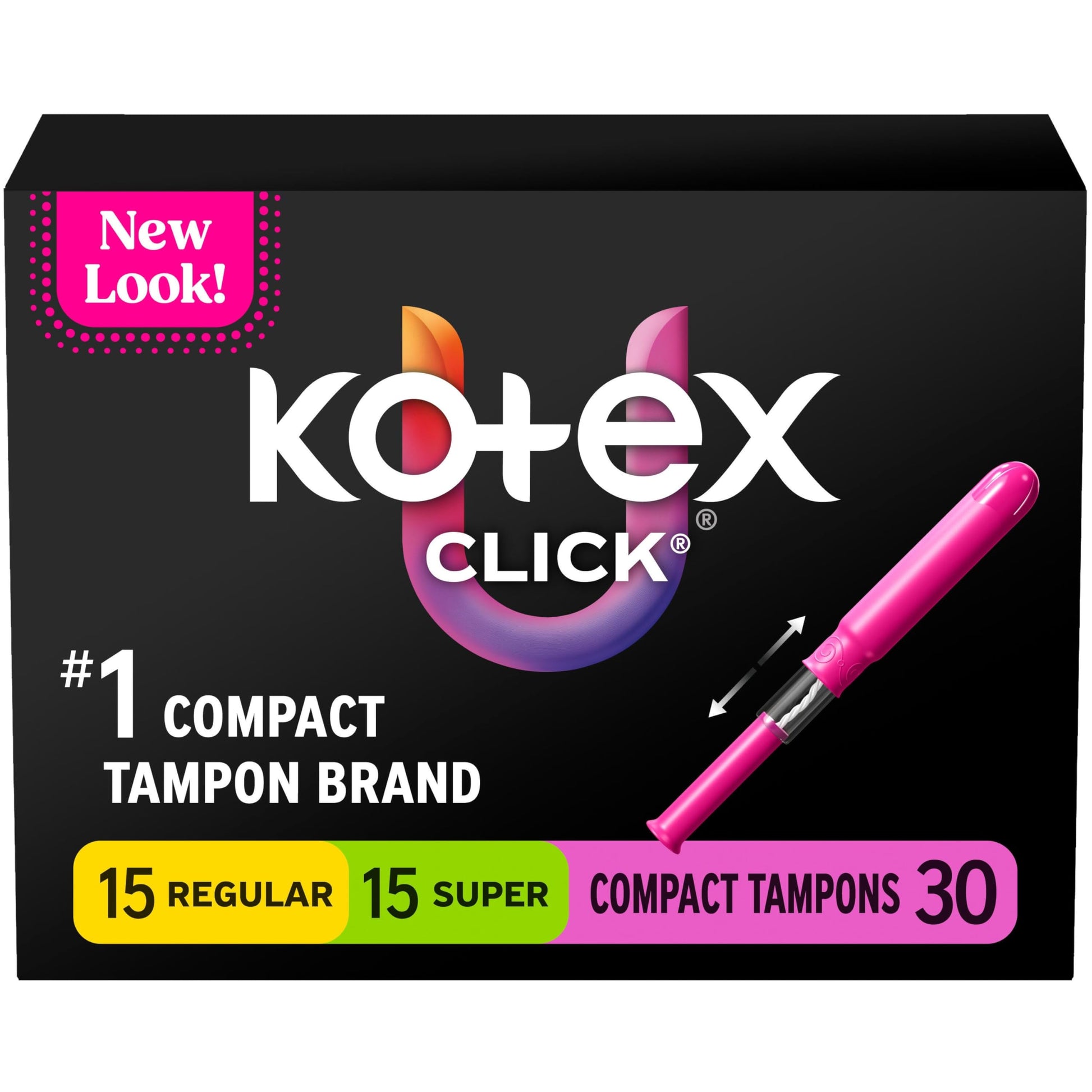 Buy now U by Kotex Tampons, Click Compact, Super Plus Absorbency, Unscented, 45 Count at indiglob india