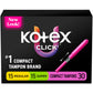 Buy now U by Kotex Tampons, Click Compact, Super Plus Absorbency, Unscented, 45 Count Regular Super 180 at indiglob india