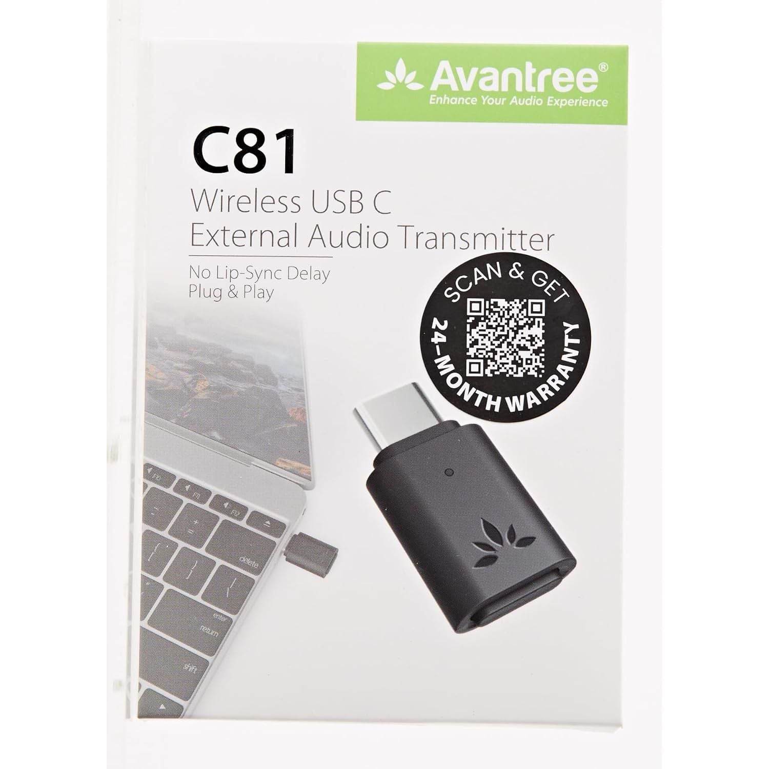 Avantree C81 USB-C Bluetooth Adapter for PS5 - Connect Headphones Wirelessly with aptX Low Latency Support and Included Mini Mic - My Store