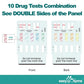 Easy@Home Multi-Drug Screen Test: 10 Pack Urine Drug Tests Kit, Testing BZO/COC/THC/MET/MOR/OXY/BAR/BUP/MTD/TCA, Instant Drugs Test Including Marijuana Test, #EDOAP-7104