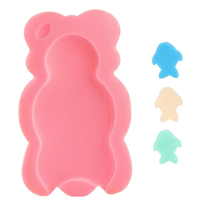 Baby Bath Cushion Infant Sponge Mat, Toddler & Newborn Bath Pad - Blue