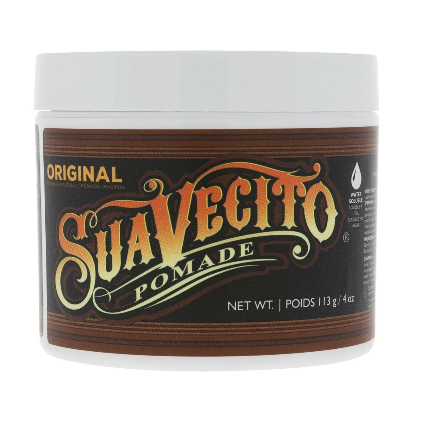 Suavecito Pomade For Men - Medium Hold Shine Water Based oz Pack Wax Like Flake All Day Hair Free Gel Hairstyles Easy To Wash Out
