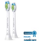 Philips Sonicare Genuine W DiamondClean Replacement Toothbrush Heads, 2 Brush Heads, White, HX6062/65
