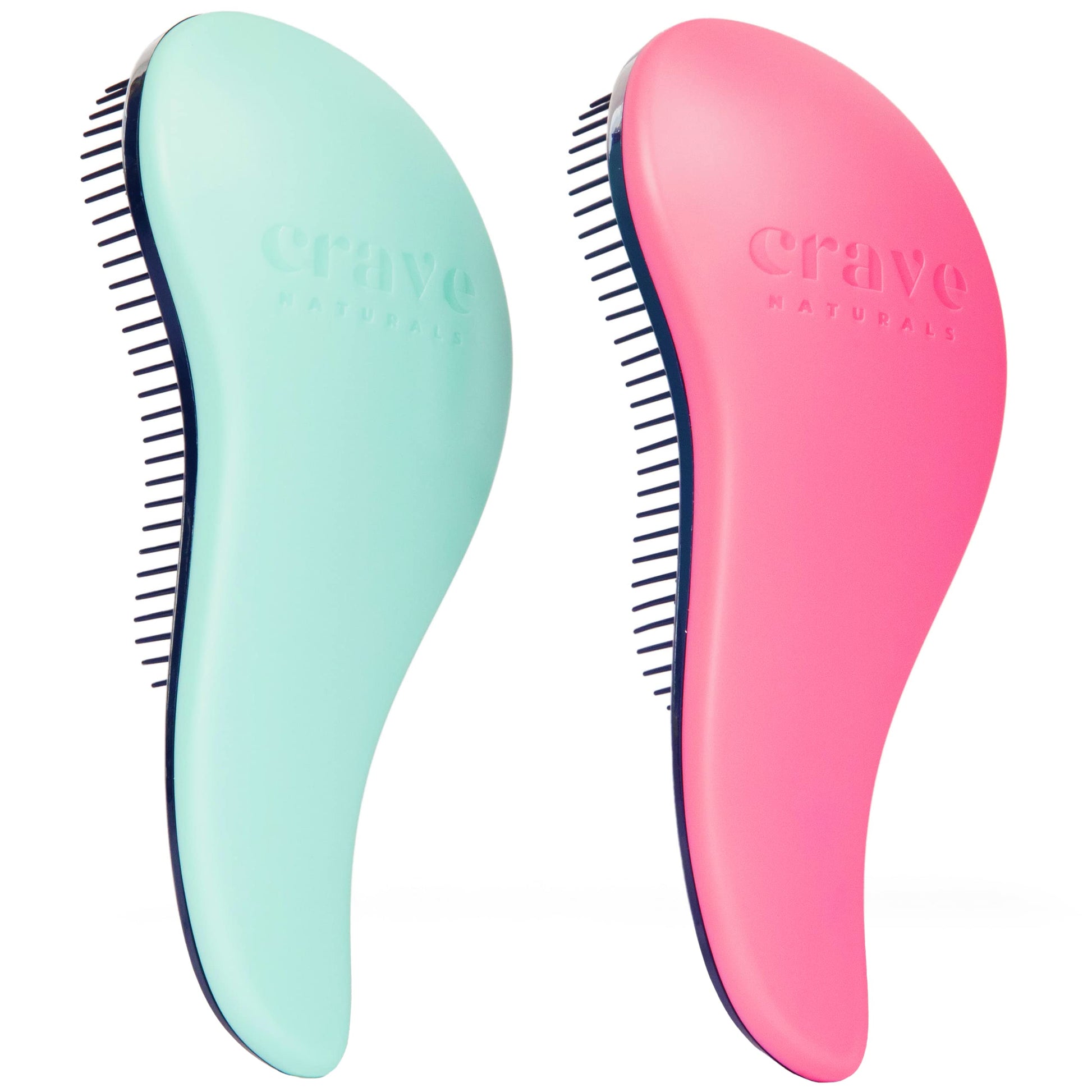Buy now Crave Naturals Glide Thru Hair Brush - Detangler Brush for Curly, Straight, Wet or Dry Hair - Gentle Detangling Brushes for Adults, Kids, Toddlers - Hair Accessories for Women, 7.5x3" - Pink 2 Pack (Regular) Turquoise & Pink at indiglob india